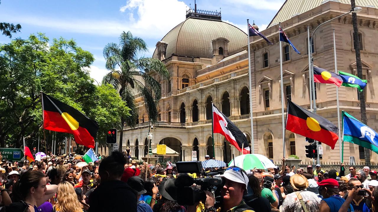 Flags lowered to halfmast at Queensland Parliament House The Australian