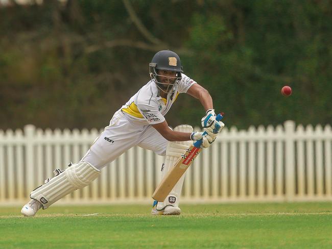 Yasiru Gamaarachahi as Southport v Runaway Bay - Premier First Grade at Golden Wheel Park, Arundel. Picture: Glenn Campbell