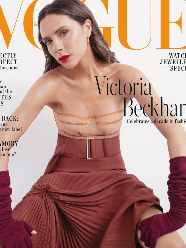 Victoria Beckham graces the cover of the November issue of Vogue Australia. Picture: Bec Parsons for Vogue Australia November 2018