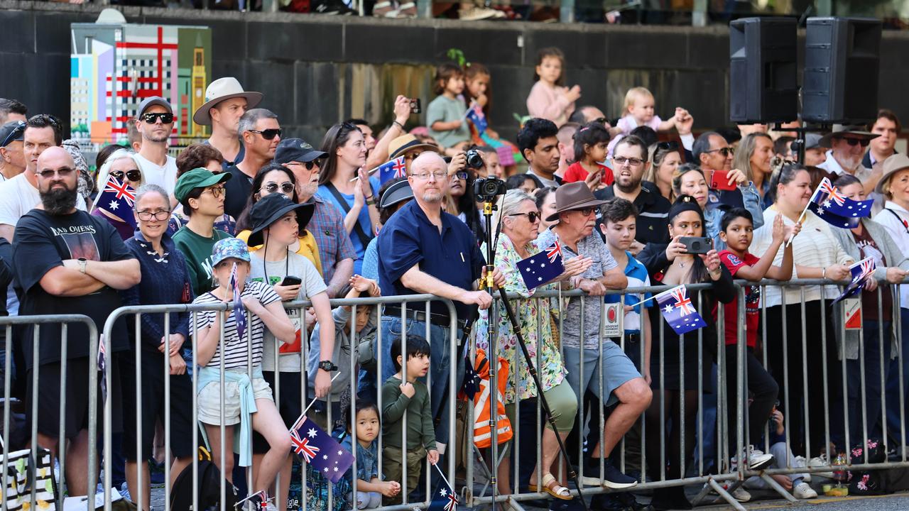 Thousands of people attended the ANZAC Day Parade in Brisbane. Picture: NCA NewsWire/Tertius Pickard
