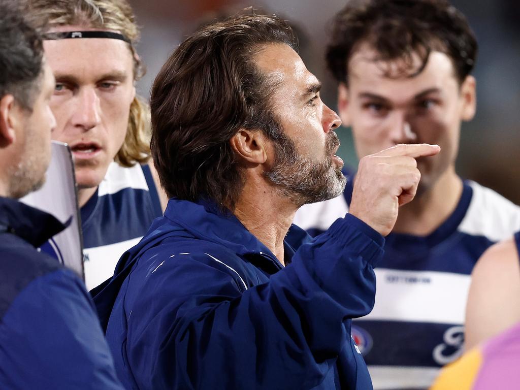 Chris Scott has been a force in the coaching box for more than a decade. Picture: Michael Willson/AFL Photos via Getty Images.