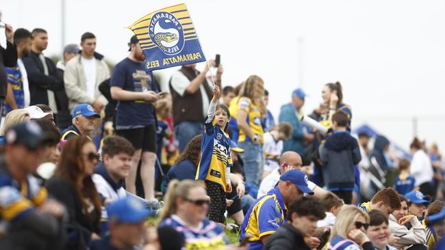 Parramatta is buzzing ahead of Sunday’s NRL grand final. Picture: Richard Dobson