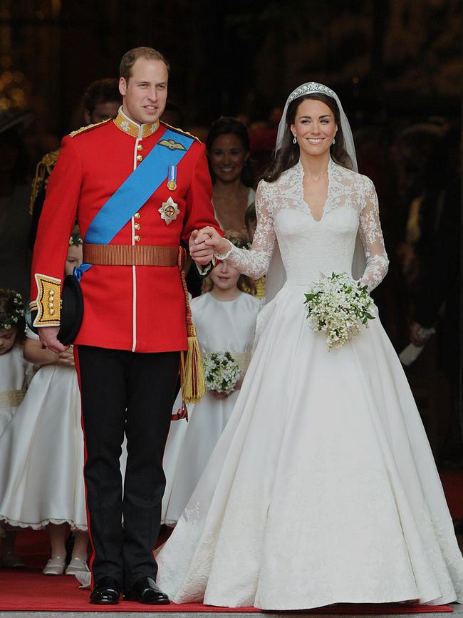 Prince William and Kate, Duchess of Cambridge on April 29, 2011. Picture: AFP PHOTO / Carl DE SOUZA.