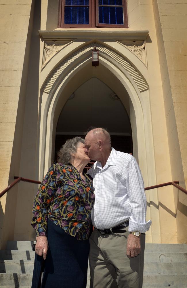 Shirley and Bill Vaughan have just celebrated their 60th wedding anniversary. Photo Inga Williams / The Queensland Times