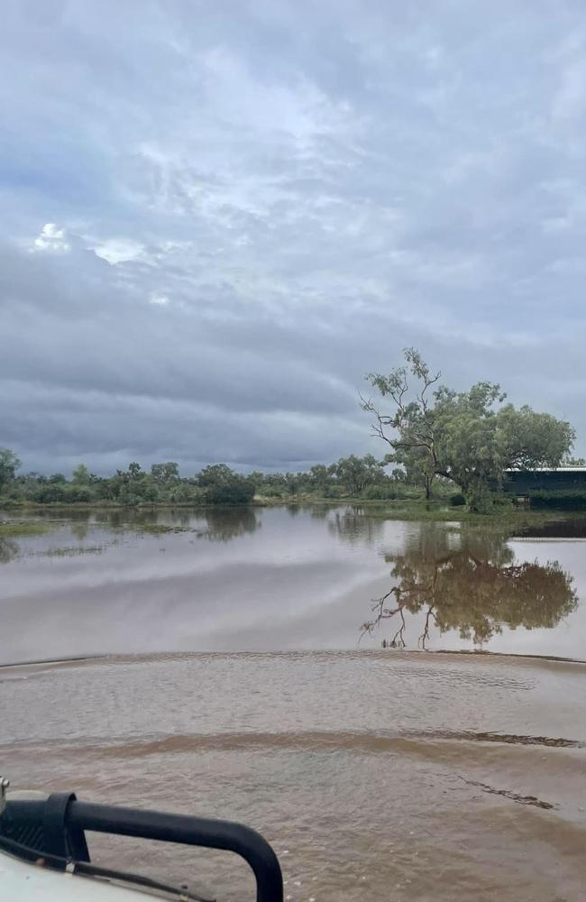 Barkly Homestead Roadhouse has been inundated with 500mm in four days, while the highway is closed from the business to the Queensland border. Picture: Barkly Homestead Roadhouse