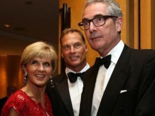 Julie Bishop and partner David Panton with Tom Harley.