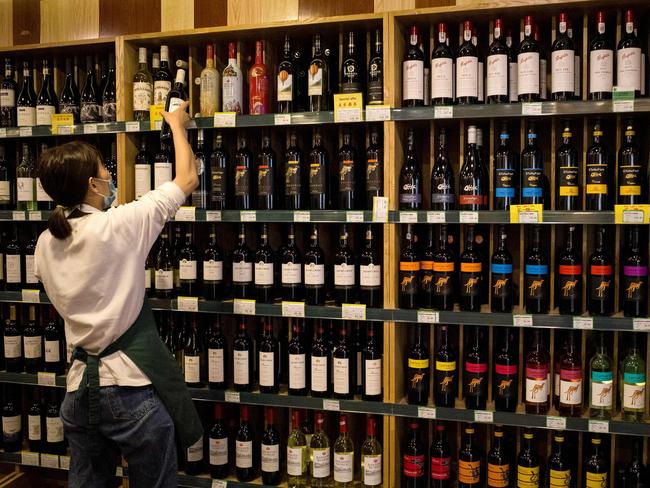 Australia’s wine industry has been rattled by the announcement of ‘penalties’ on exports to China. Picture: AFP