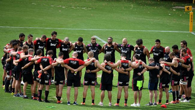 Canterbury Crusaders training at Scots College. Picture: AAP