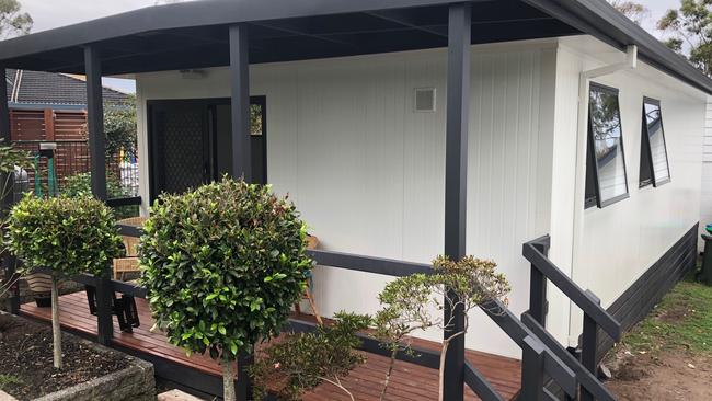 A one-bedroom granny flat with a living area, bathroom and kitchenette can be built for about $104,000.
