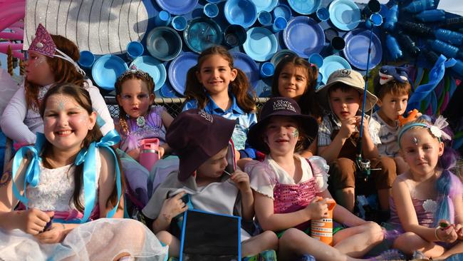 Our Lady of Lourdes Primary School Ingham. Photographs from the Maraka Festival Street Parade around the Ingham central business district on Saturday. In an ‘Under the Sea’-themed celebration of all things Hinchinbrook, school students, community organisations, emergency responders and contestants vying for the prized Queen and Princess titles paraded around Rotary Park in the centre of the town. Picture: Cameron Bates