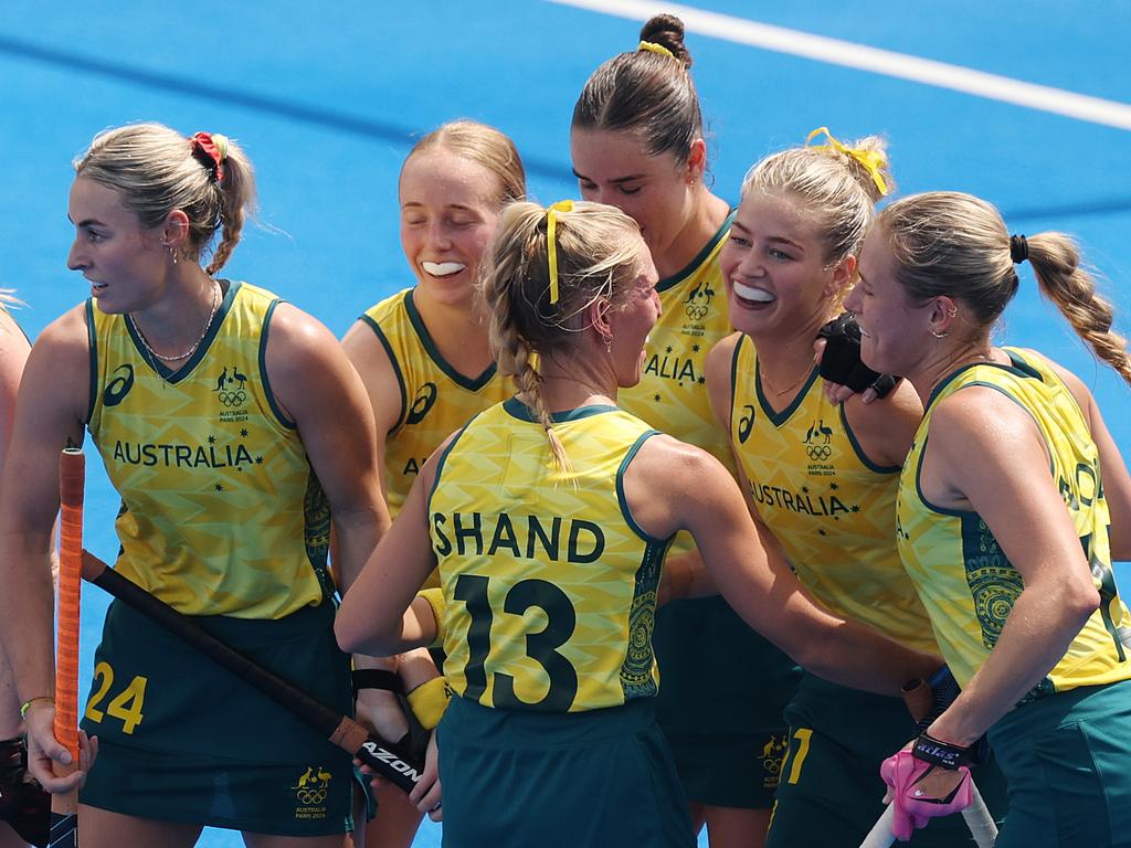 The Hockeyroos are still undefeated in Paris. (Photo by Michael Reaves/Getty Images)