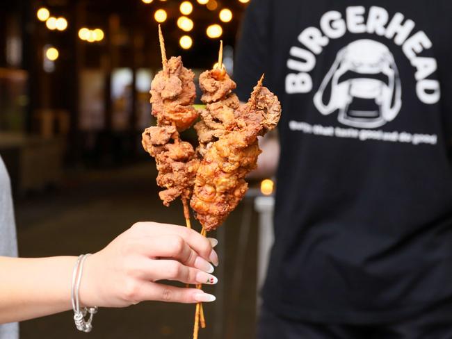 Bacon on a stick is back. Picture: Jenifer Jagielski