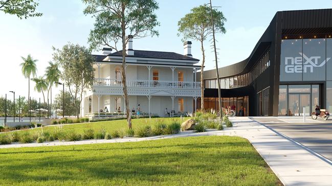 An artist's impression of what the new health club and restored homestead might look like. Picture: Supplied.