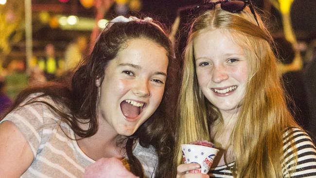 Queensland Music Festival's Under the Sky. Eats and Beats. Heather McLeish, 13 of Ormeau and Hayley Bell, 13 of Helensvale.Albert & Logan News. 1/8/15. Photo by Sarah Keayes