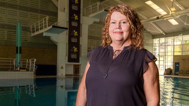 Lord Mayor of Hobart, Anna Reynolds is concerned that the installation of a warm water hydrotherapy pool at the Doone Kennedy Aquatic Centre is uncertain. Picture: Linda Higginson.