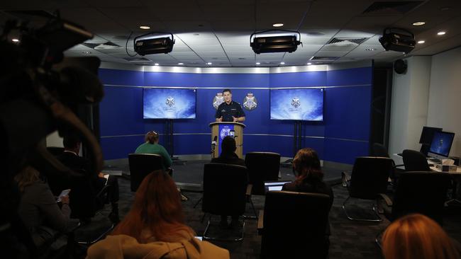 Patton fronts the media. Picture: Daniel Pockett/AAP