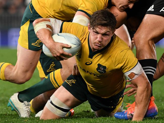 Wallabies captain Michael Hooper in last year’s Bledisloe Test at Eden Park