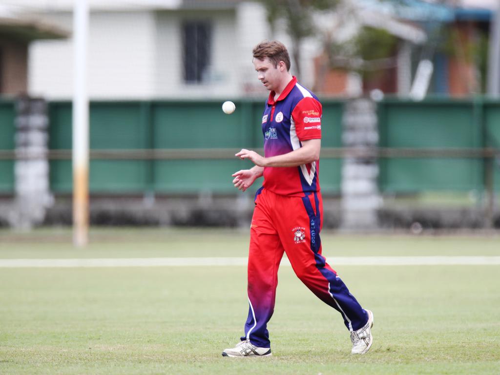 Mulgrave bowler Blake Raper took 4 for 29 in the Cricket Far North Grand Final match against Rovers, held at Griffiths Park. Picture: Brendan Radke