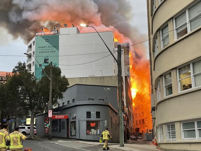 The fire was visible across the city. Picture: Alexi Demetriadi