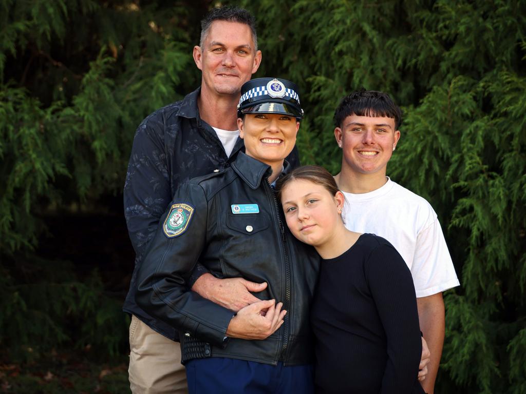 Brianna Matthew with her proud family. Picture: Supplied