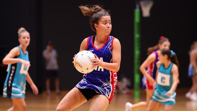 Action from the 2024 Netball Victoria State Titles in Bendigo. Picture: Grant Treeby / Netball Victoria