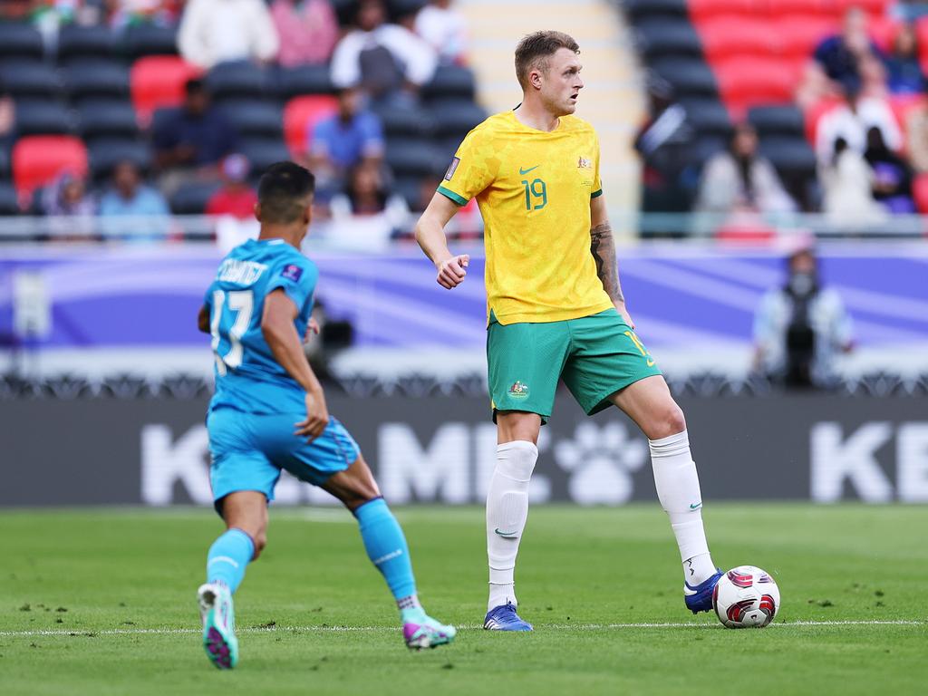 Harry Souttar (right) expects a tough battle against Indonesia. Picture: Robert Cianflone/Getty Images