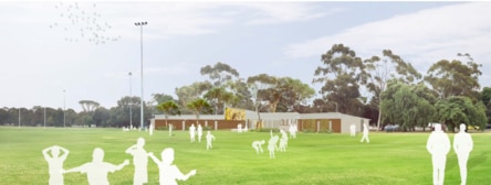 A proposed design the new club rooms from the oval. Picture: City of Adelaide