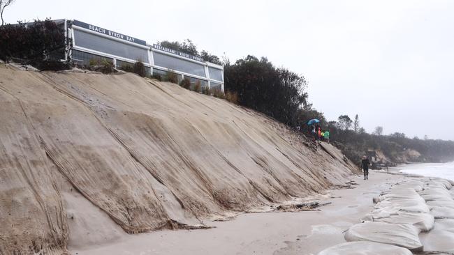 Scenes from Byron Bay as extreme weather lashes the North Coast of New South Wales. Photo: Jason O'Brien