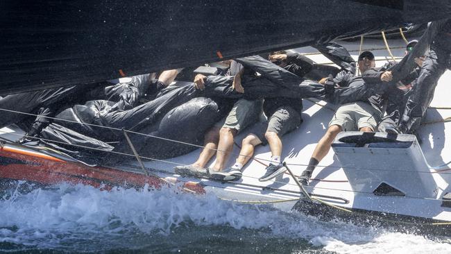 Andoo Comanche’s crew is diving feet first into the challenge ahead. Picture: Andrea Francolini