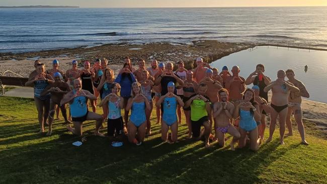 A swimming group held a memorial swim for the killed fish. Picture: Supplied