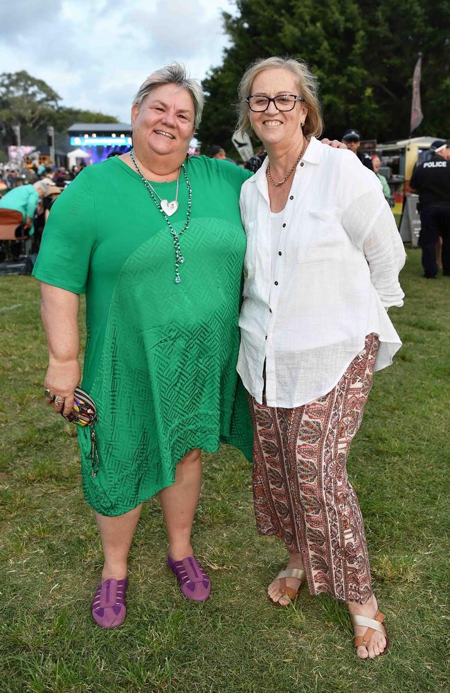 Sheryl Anderson and Karen Nowell at Sounds of Rock 2024 in Hervey Bay. Picture: Patrick Woods.