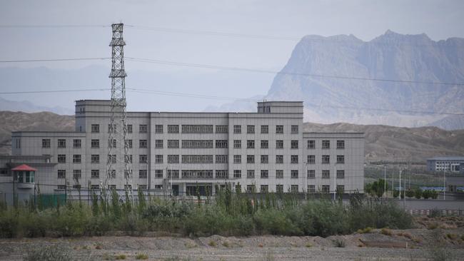 Buildings believed to be a re-education camp where mostly Muslim ethnic minorities are detained in China's northwestern Xinjiang region. Picture: Greg Bakler/AFP