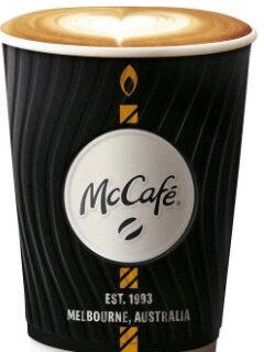 Macca’s is launching a birthday cake flavoured latte. Picture: Supplied