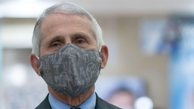 Anthony Fauci, chief medical adviser to the US president and director of the US National Institute of Allergy and Infectious Diseases, should have been upfront with the US public. Picture: Getty