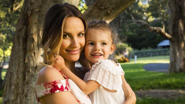 Rachael Finch faced online vitriol last year after she revealed that her daughter Violet spent weekends with her grandmother. Picture: Justin Lloyd