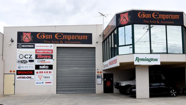 The Gun Emporium in Tullamarine. Picture: Nicole Garmston