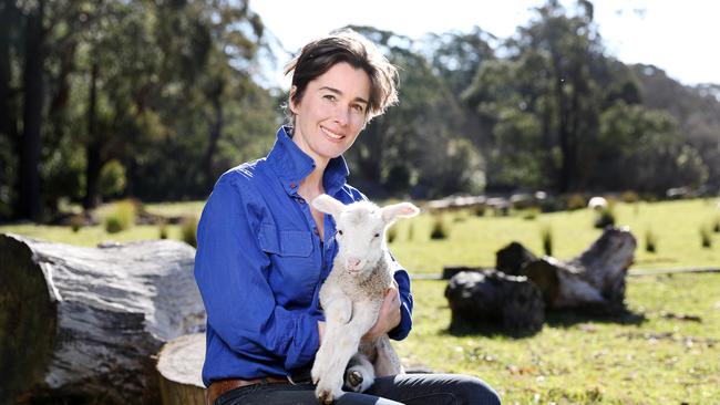 Sheep dairy farmer Cressida Cains on her dairy farm in NSW’s Southern Highlands is one of the 200 nominations that poured in for this year’s Shine Awards. Picture: Richard Dobson