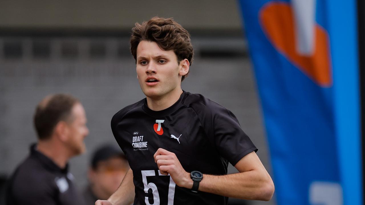 Joel Cochran won the 2km time trial. Picture: Dylan Burns/AFL Photos via Getty Images