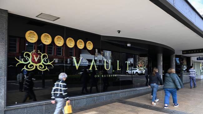 Bruce Lehrmann and the woman met at The Vault On Ruthven adult entertainment club in Toowoomba hours before she was allegedly raped by the former parliamentary staffer. Picture: Dan Peled / NewsWire