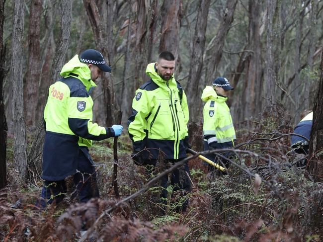 Police have previously zeroed in on the Enfield State Park, Canadian Forest and Buninyong Bushland Reserve. Picture: David Crosling