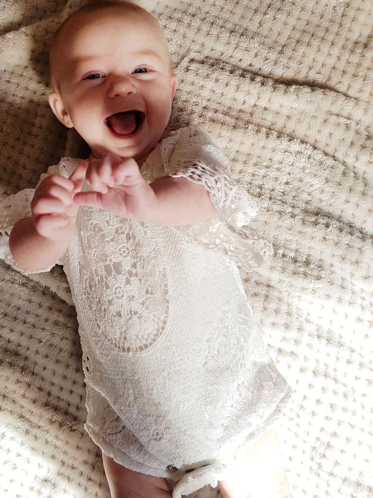 08/03/2019 - Charlotte Kube enjoying her new outfit mummy brought her. Picture: Billie keep