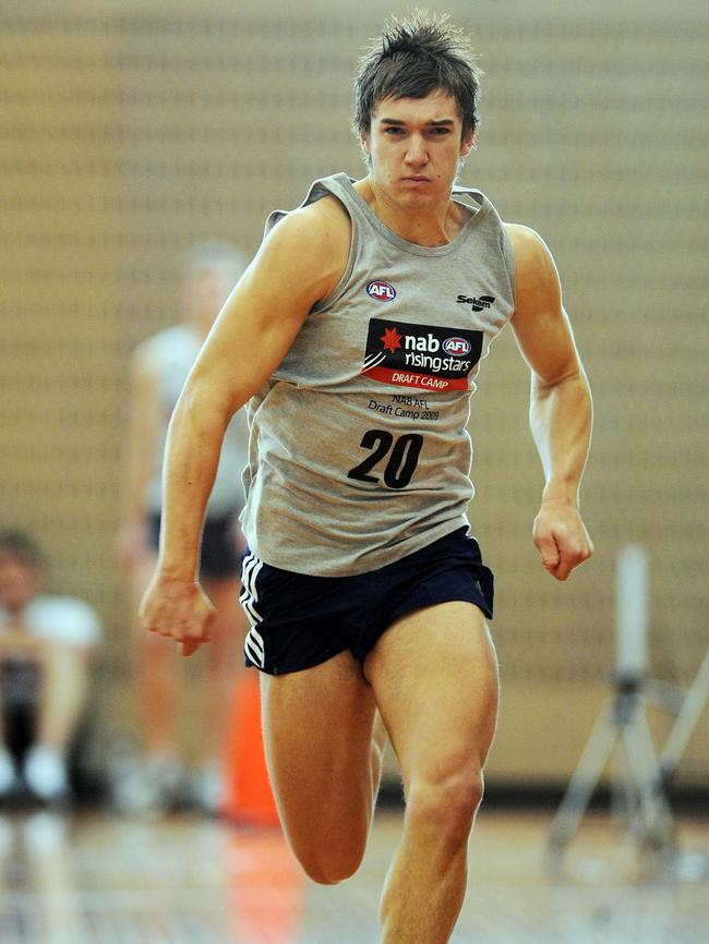 Dustin Martin at the AFL Draft Combine. Picture: Herald Sun