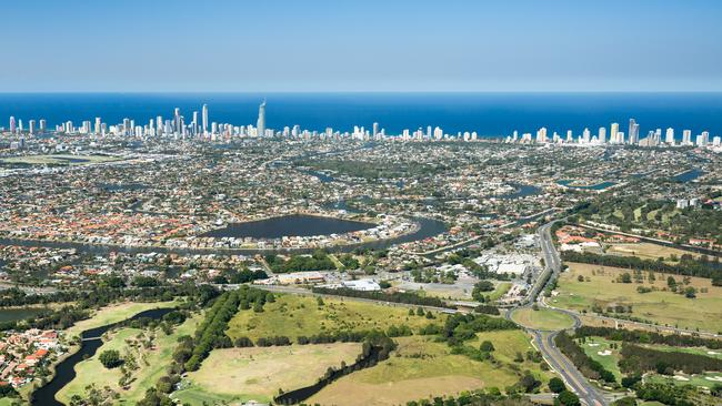 The land on which Bunnings hopes to build is a triangular vacant parcel fronting Nerang-Broadbeach Rd