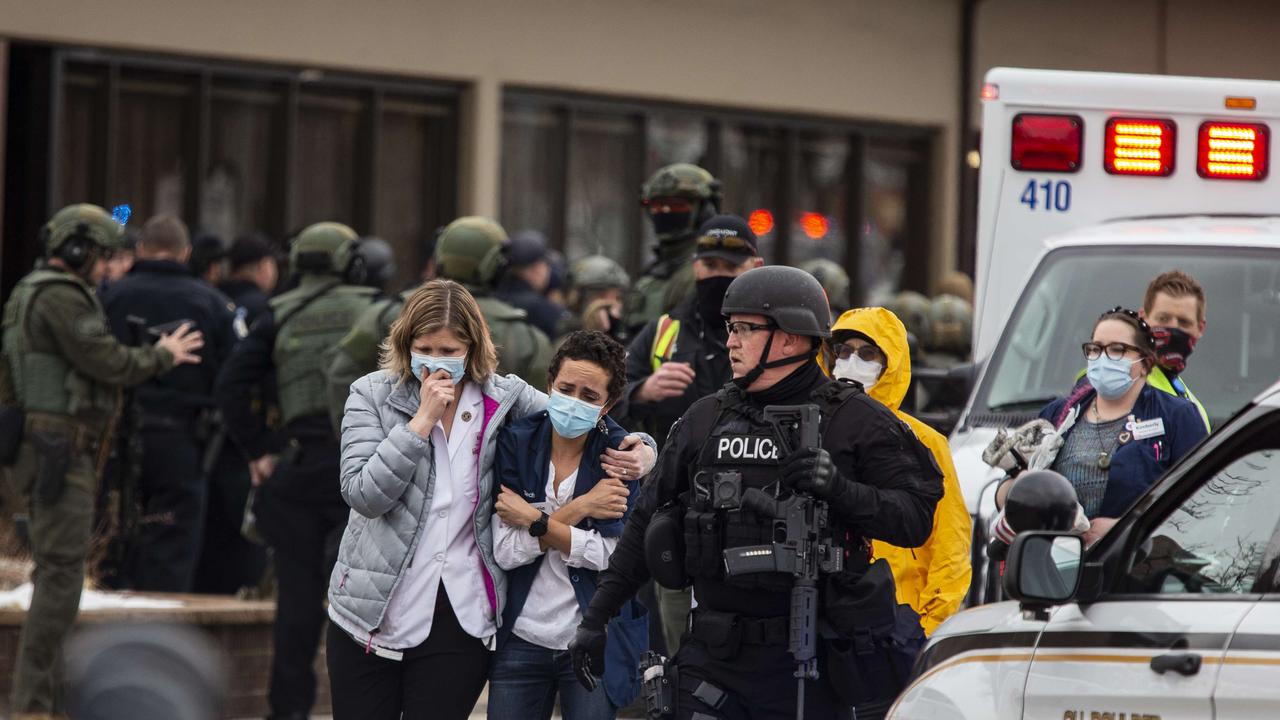 The scene of this week’s mass shooting in Boulder, Colorado. Picture: Chet Strange/Getty Images/AFP