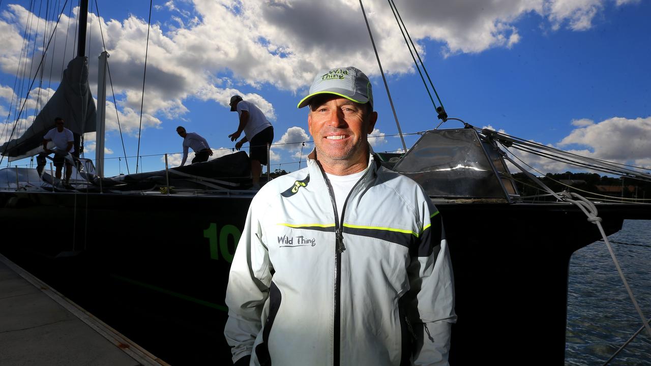 Grant Wharington with one of his earlier Wild Thing yachts.