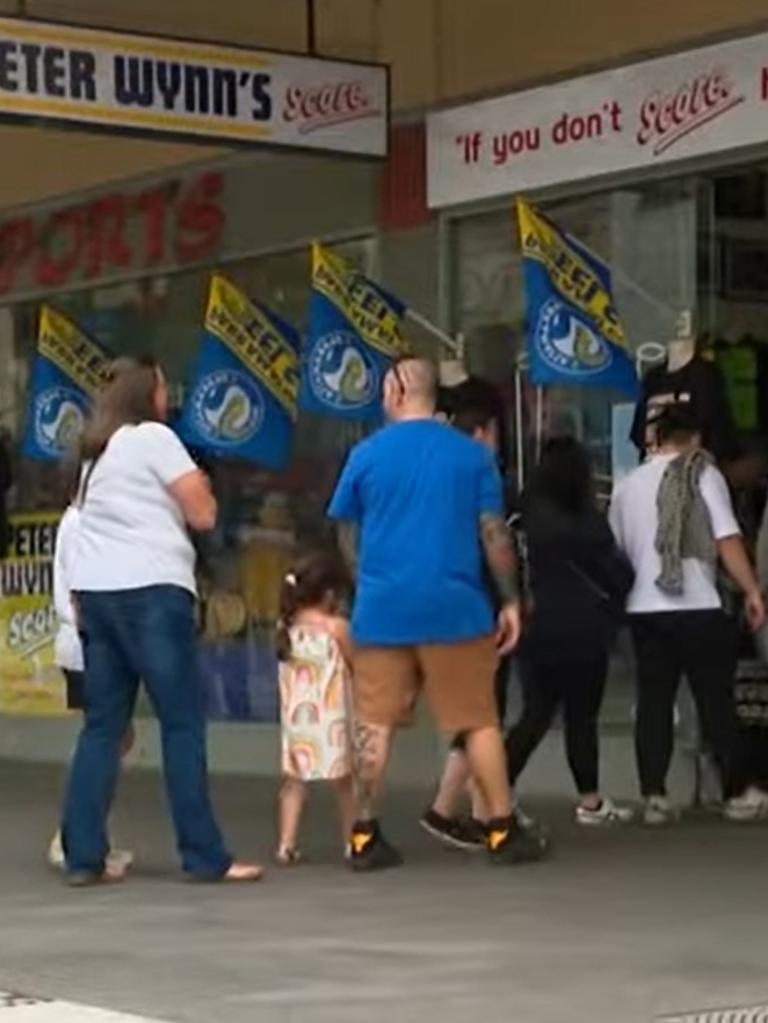 The store was packed in the aftermath of Friday's monumental win. Picture: 7 News