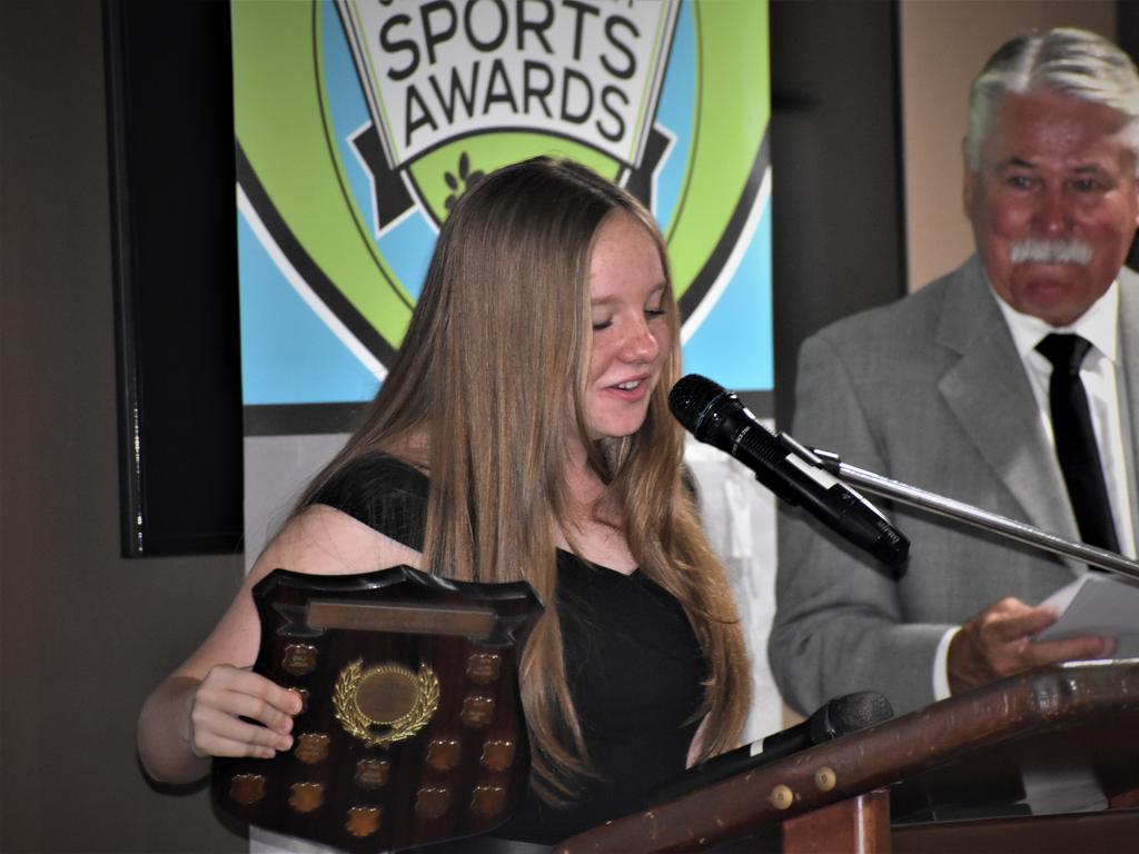 Grafton Shoppingworld Junior Female of the Year Andrea Thomson emerged as a star of the future at the 2020 Clarence Valley Sports Awards at Grafton District Services Club on Saturday, 14th November, 2020. Photo Bill North / The Daily Examiner