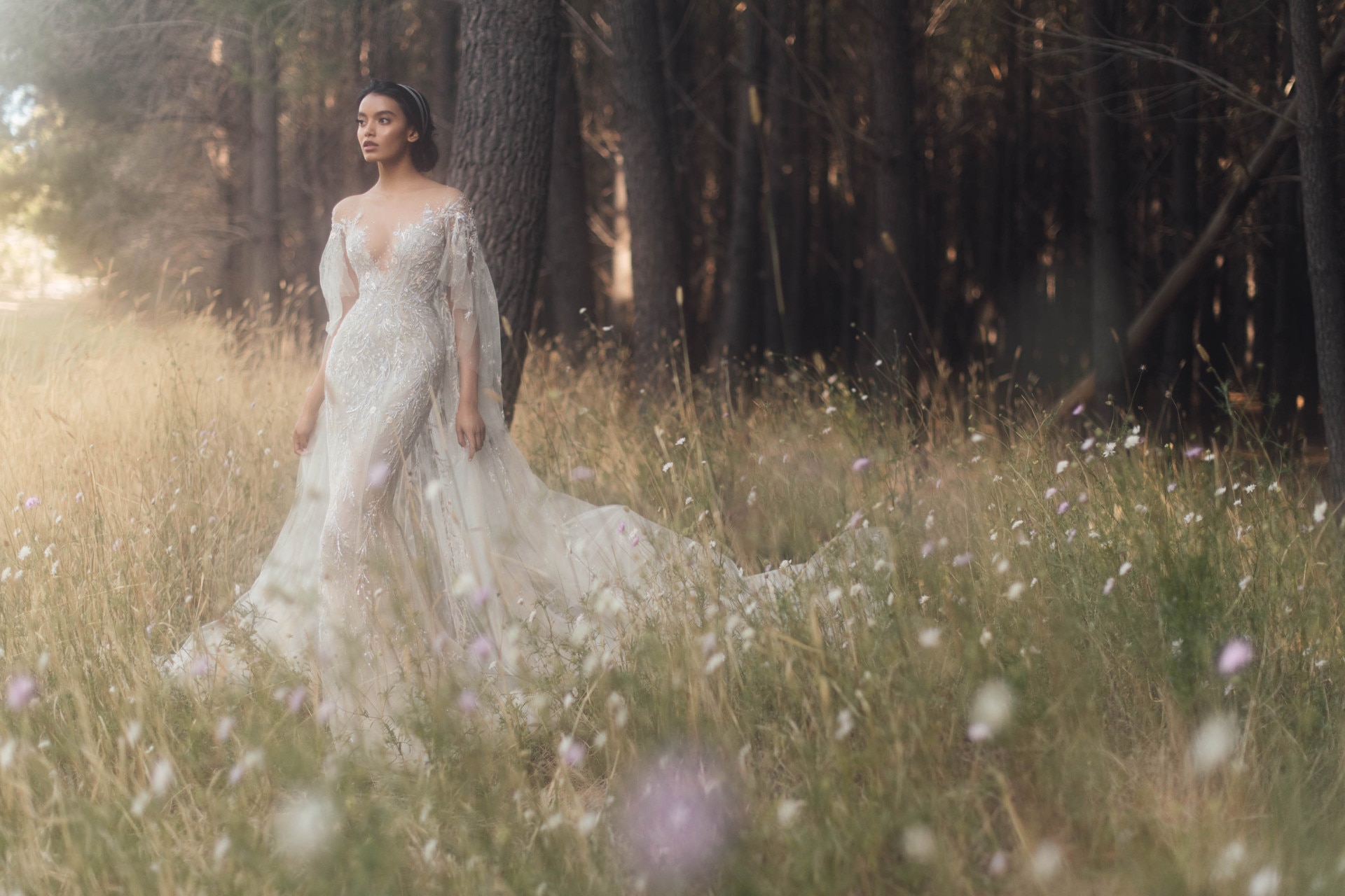 At the heart of Paolo Sebastian's lyrical couture, Greek mythology blooms -  Vogue Australia