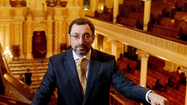 Rabbi Benjamin Elton at the Great Synagogue in Sydney in November. Picture: Nikki Short