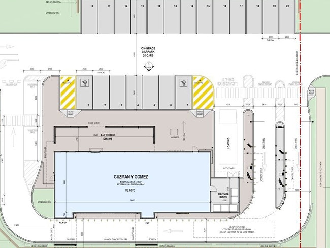 The proposed restaurant will be accessible by driveways on Sydney St and Fourteenth Ln.